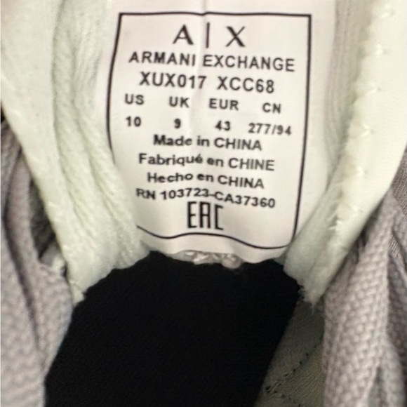 Armani Exchange Men's Red, Blue, and Gray Sneakers Size 10 NWT - Picture 16 of 16